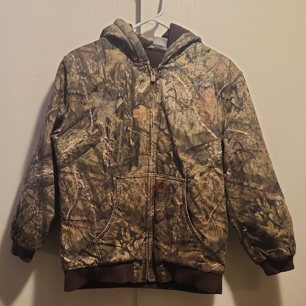 Kids Carhartt Camo Heavy Jacket Size Large (14-18)
